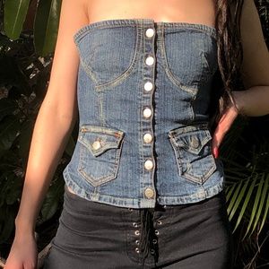 Denim Tube Top